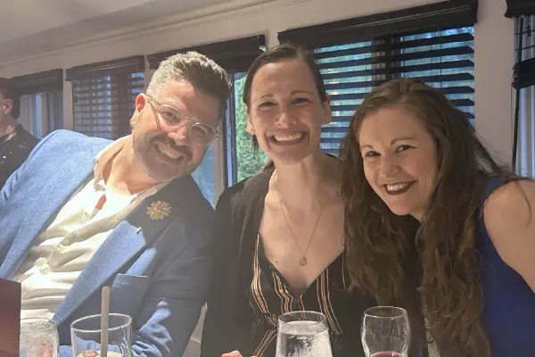 day 2 - dinner -Rob, Rebecca & Carolyn